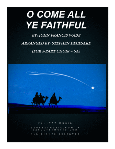 O Come All Ye Faithful For 2 Part Choir Sa Sheet Music