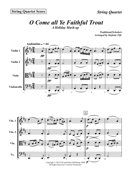 O Come All Ye Trout Sheet Music