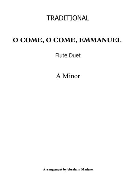 O Come O Come Emmanuel Flute Duet Score And Parts Sheet Music