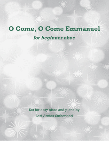 Free Sheet Music O Come O Come Emmanuel For Beginner Oboe Piano