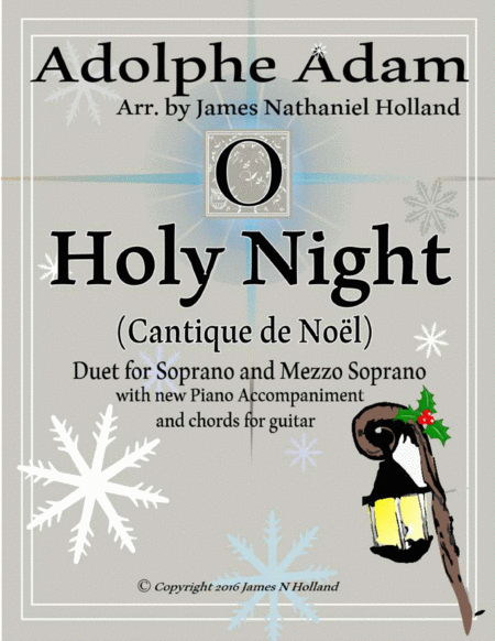 Free Sheet Music O Holy Night Cantique De Noel Adolphe Adam Duet For Soprano And Mezzo Soprano