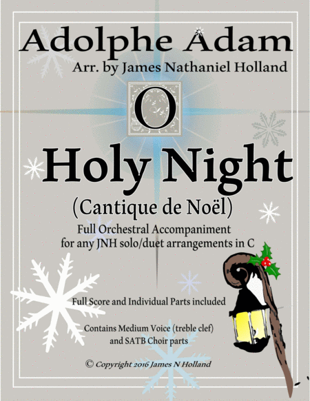 O Holy Night Cantique De Noel Adolphe Adam Orchestral Accompaniment In C Sheet Music