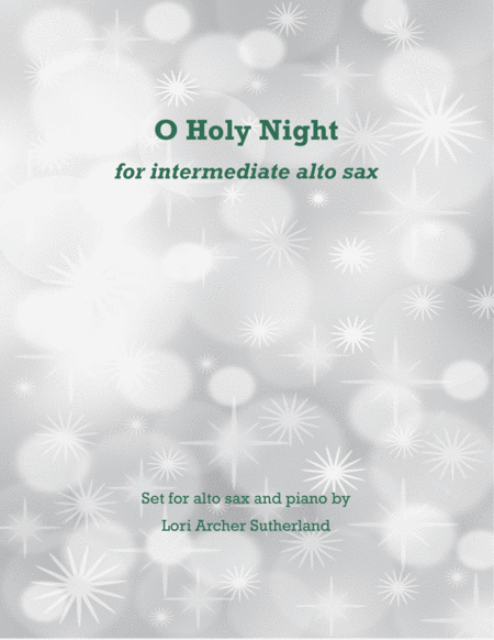 O Holy Night For Alto Sax And Piano Sheet Music