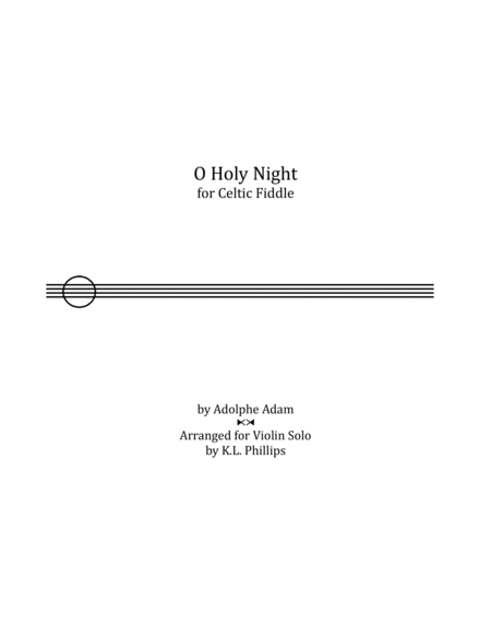 O Holy Night For Celtic Fiddle Sheet Music