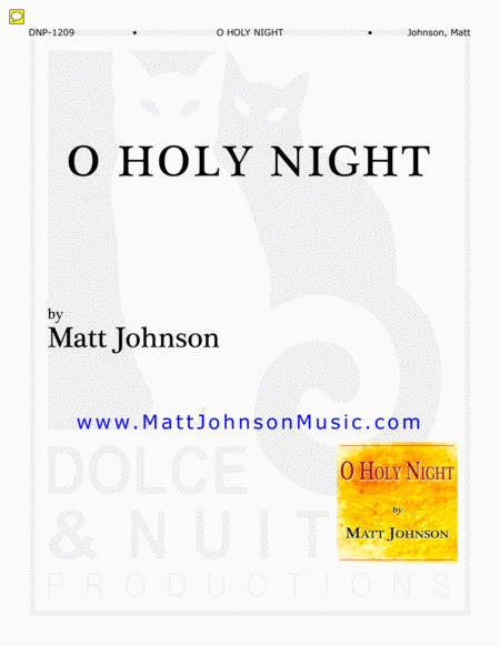 O Holy Night New Melodic And Harmonic Version Sheet Music