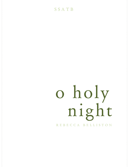 O Holy Night Ssatb Sheet Music