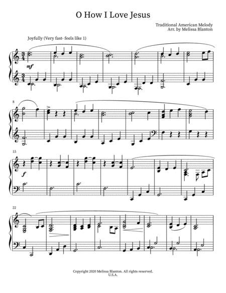 O How I Love Jesus Piano Solo Sheet Music