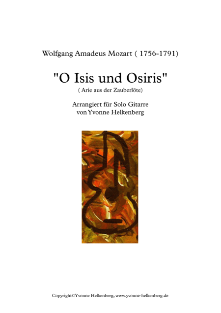 Free Sheet Music O Isis Und Osiris Aria From Die Zauberflte Arranged For Solo Guitar
