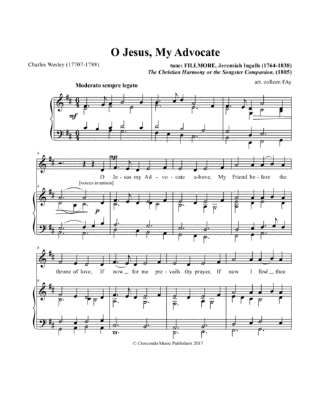 O Jesus My Advocate Sheet Music