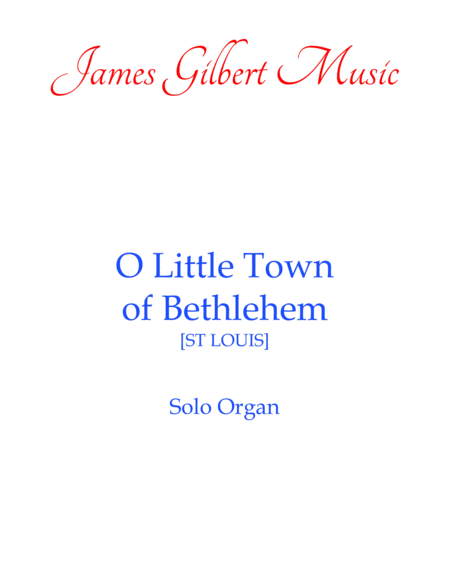 Free Sheet Music O Little Town Of Bethlehem Or101