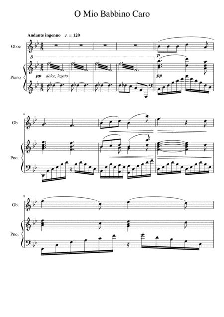 O Mio Babbino Caro Puccini Sheet Music