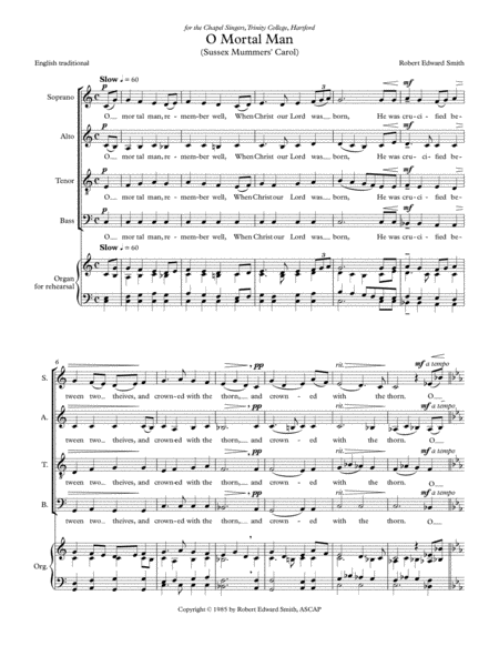 O Mortal Man Sheet Music