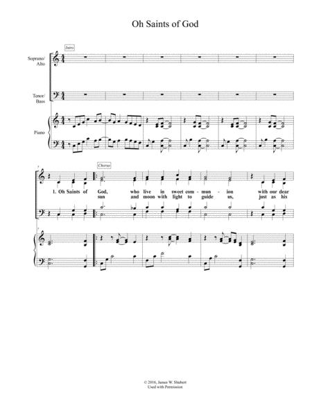 Free Sheet Music O Saints Of God