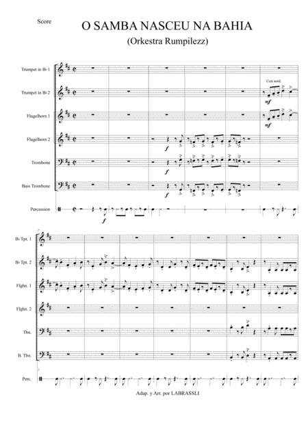 Free Sheet Music O Samba Nasceu Orquesta Rumpilezz