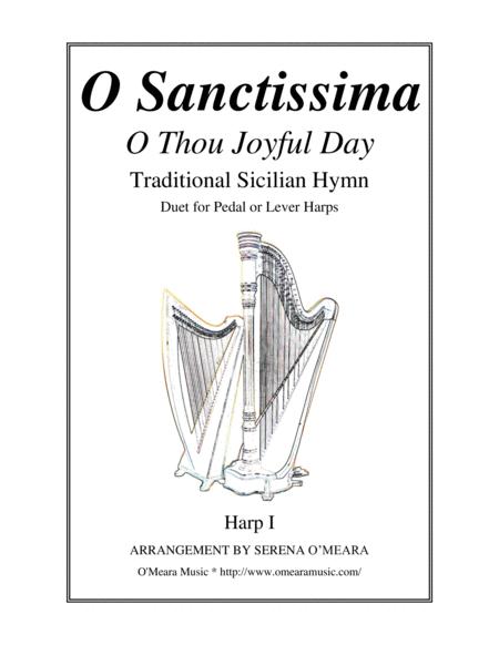 Free Sheet Music O Sanctissima Pedal Harp I