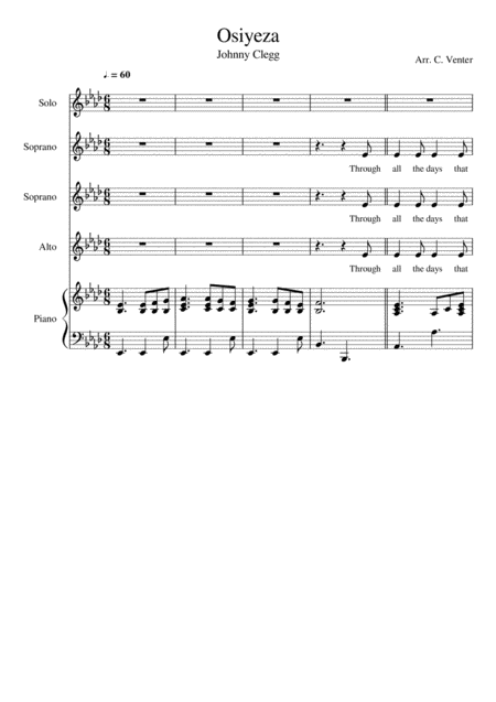 O Siyeza Sheet Music