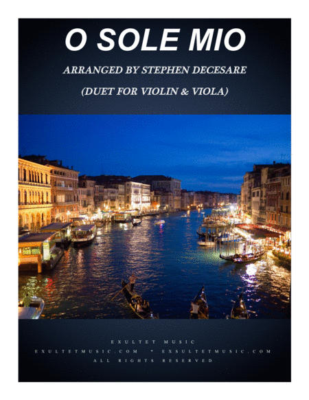 O Sole Mio Duet For Violin And Viola Sheet Music