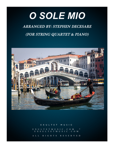 Free Sheet Music O Sole Mio For String Quartet And Piano