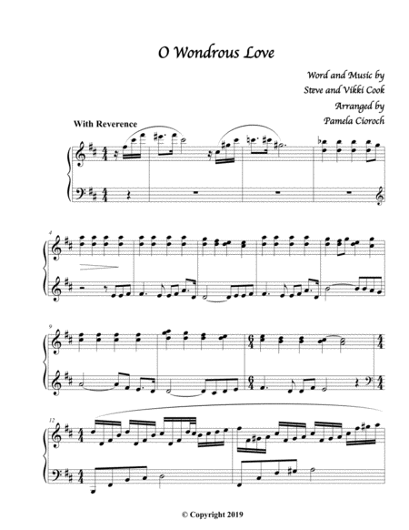 O Wondrous Love Sheet Music