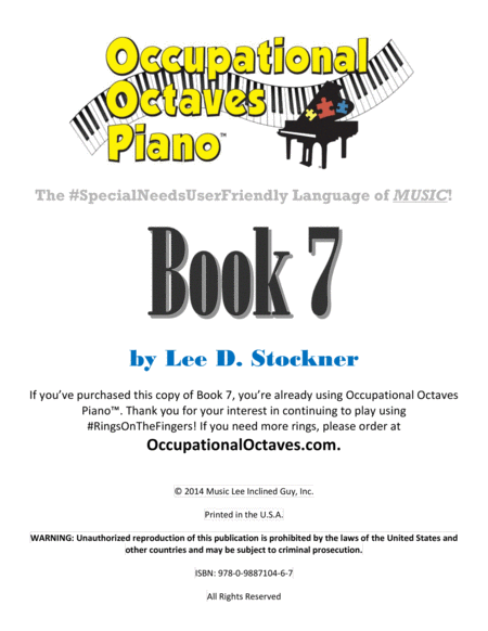 Occupational Octaves Piano Book 7 Sheet Music