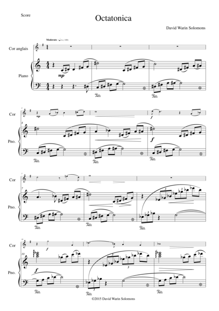 Octatonica For Cor Anglais And Piano Sheet Music