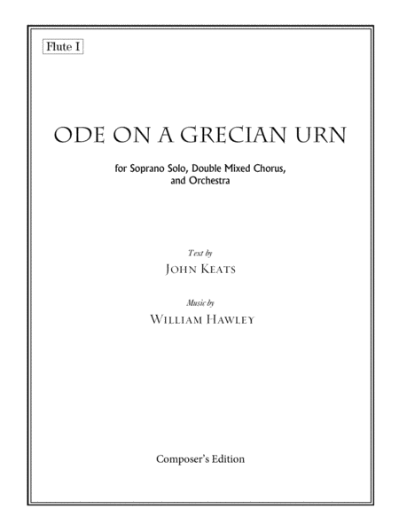 Free Sheet Music Ode On A Grecian Urn Set Of Parts
