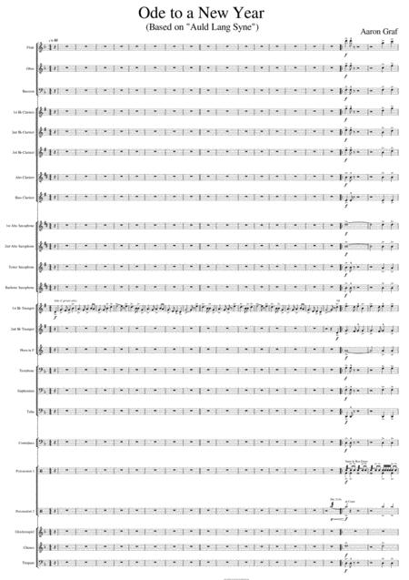 Free Sheet Music Ode To A New Year Based On Auld Lang Syne