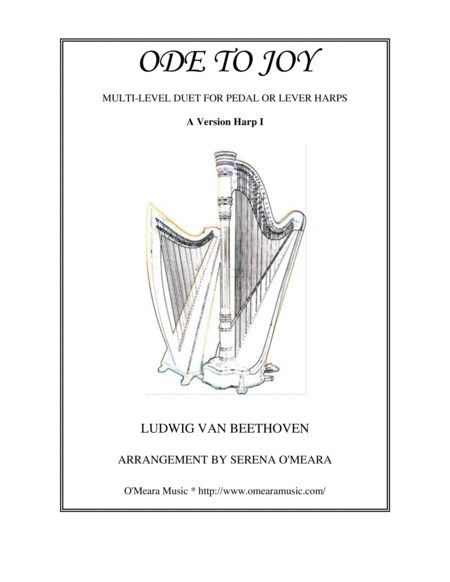Free Sheet Music Ode To Joy A Version Harp I