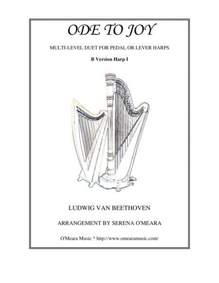 Ode To Joy B Version Harp I Sheet Music