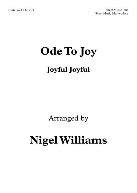 Ode To Joy Duet For Flute And Clarinet Sheet Music