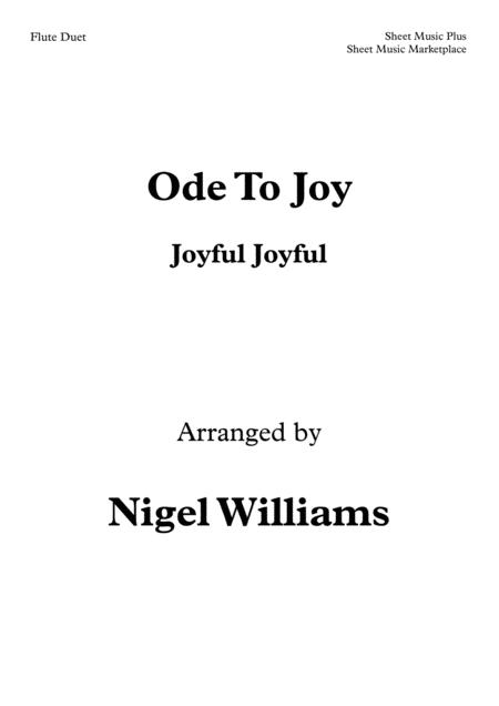 Ode To Joy For Flute Duet Sheet Music