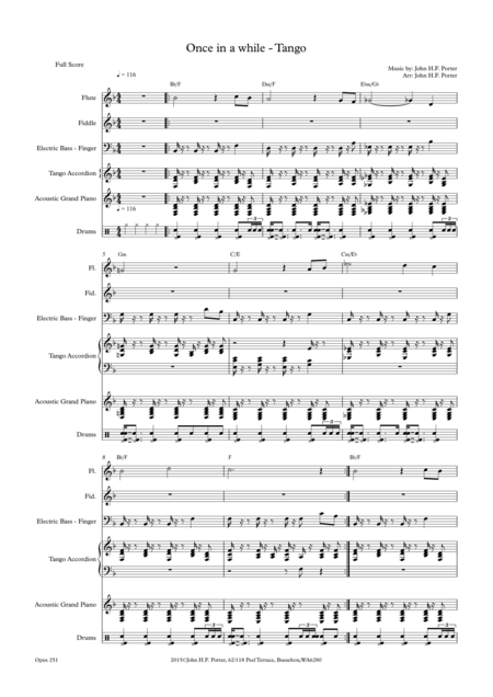 Ode To Psyche Full Score Sheet Music