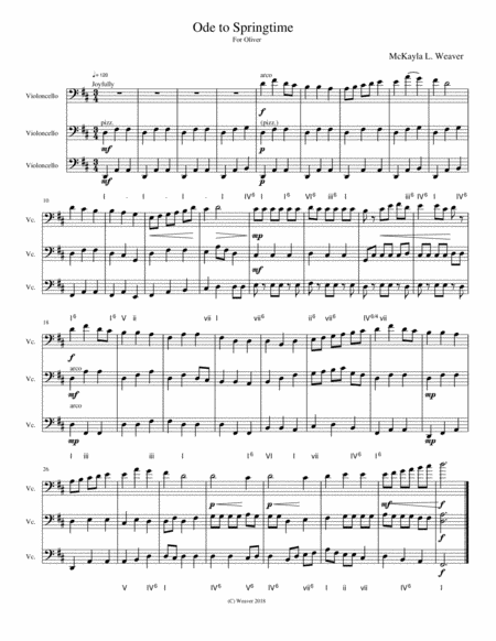 Ode To Springtime Sheet Music