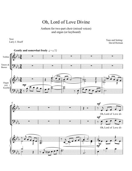 Oh Lord Of Love Divine Sheet Music