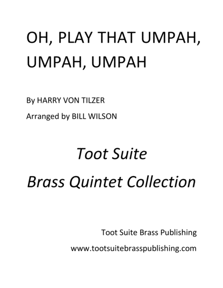 Free Sheet Music Oh Play That Umpah Umpah Umpah