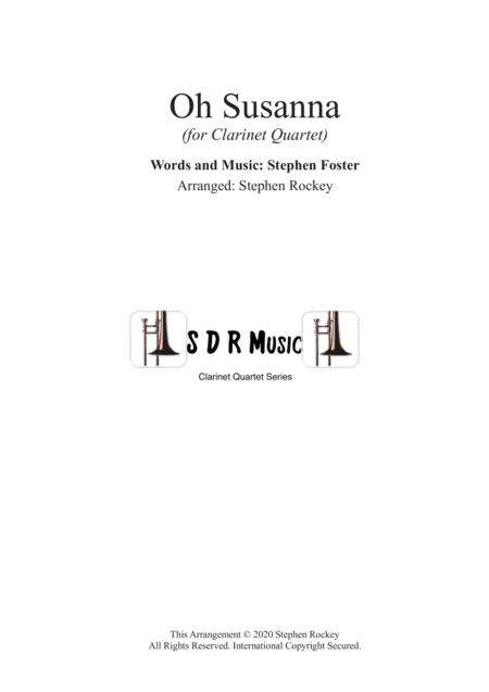Free Sheet Music Oh Susanna For Clarinet Quartet
