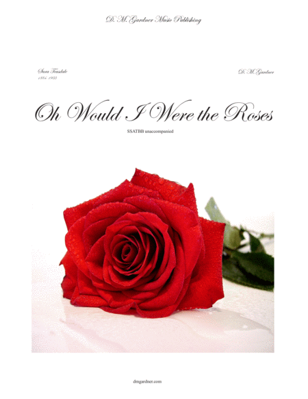 Free Sheet Music Oh Would I Were The Roses