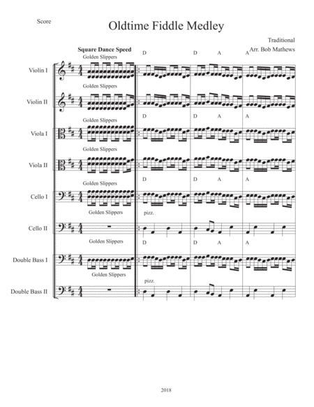 Old Time Fiddle Medley For Strings Sheet Music