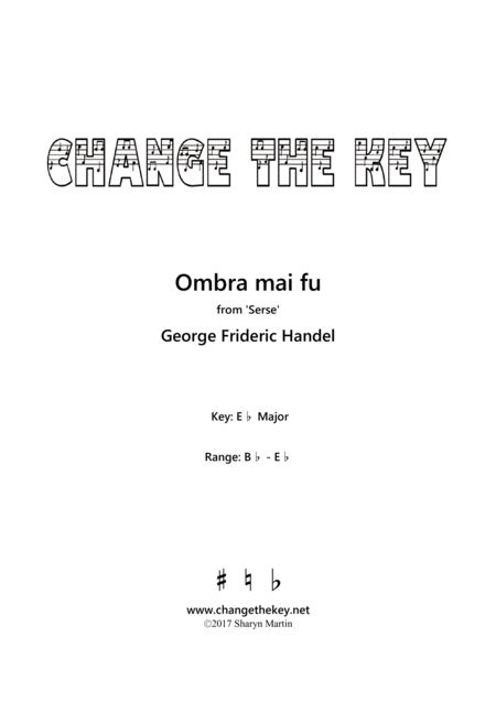 Ombra Mai Fu Eb Major Sheet Music