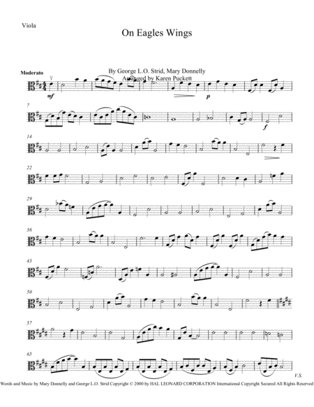 On Eagles Wings Viola Sheet Music