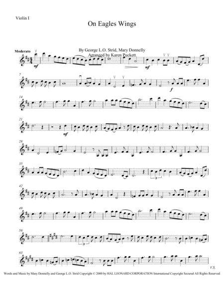 On Eagles Wings Violin I Sheet Music