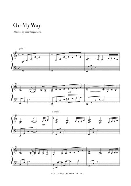 Free Sheet Music On My Way Piano Solo