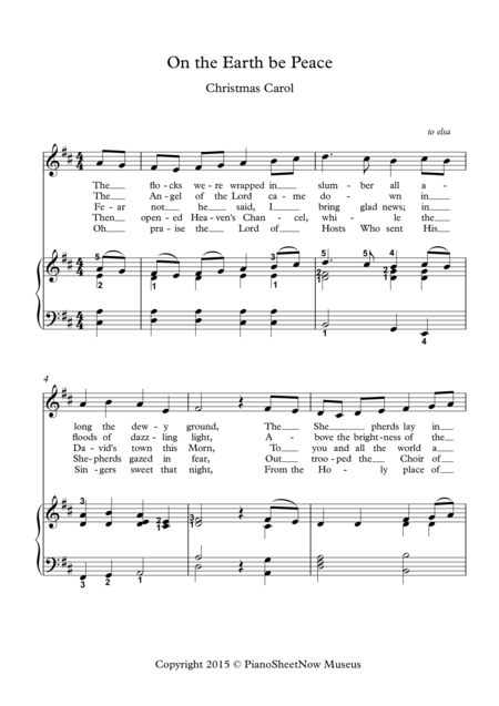 On The Earth Be Peace Sheet Music