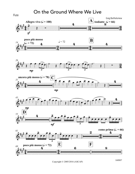 On The Ground Where We Live Orchestra Parts Sheet Music