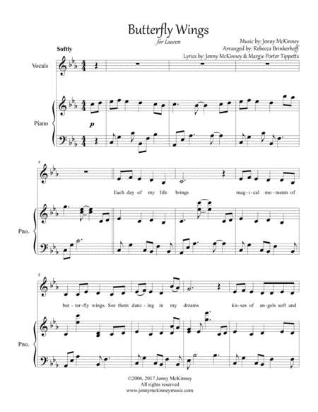 Free Sheet Music On The Magic Of Butterfly Wings