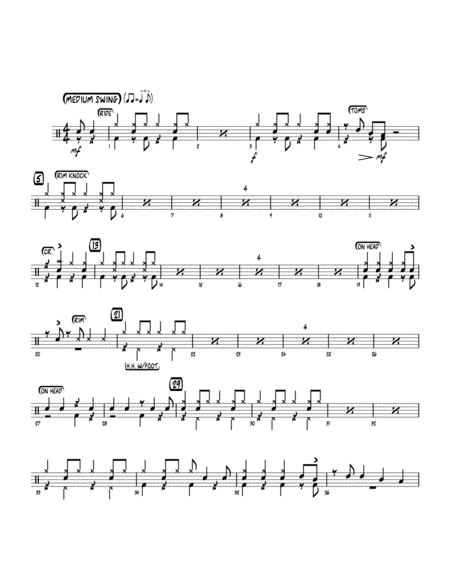 Free Sheet Music On The Sunny Side Of The Street Arr John Berry Drums