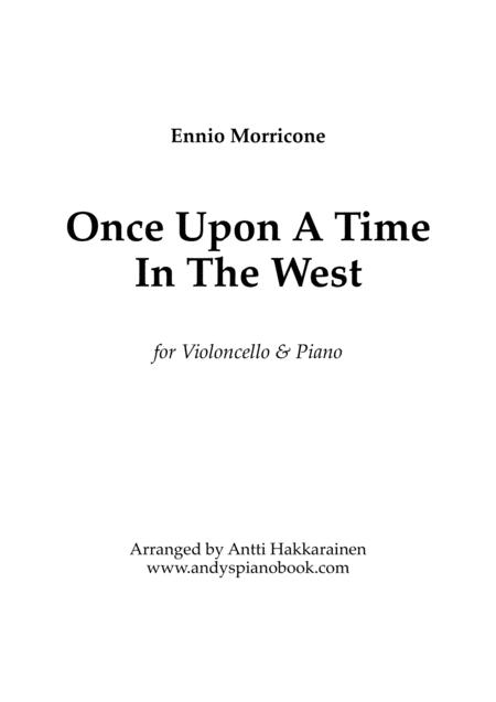 Once Upon A Time In The West Cello Piano Sheet Music