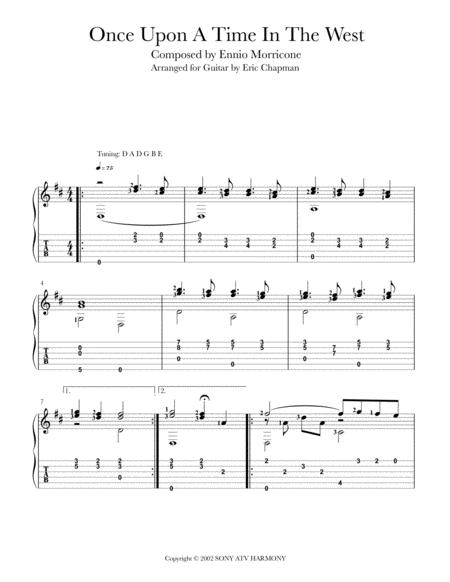 Free Sheet Music Once Upon A Time In The West Guitar Solo