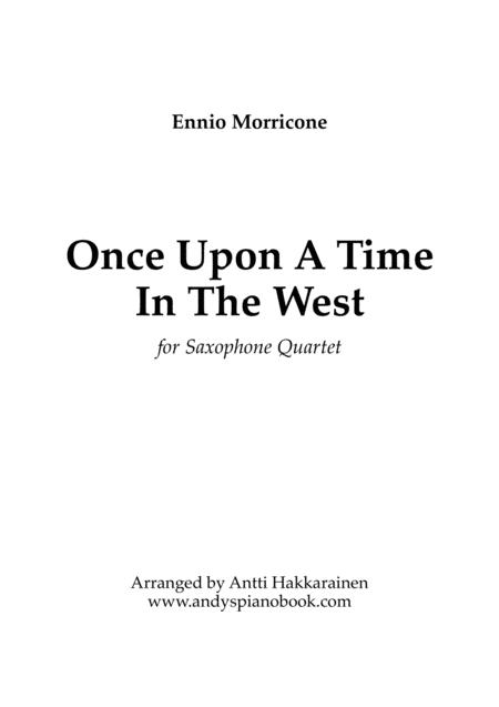 Once Upon A Time In The West Saxophone Quartet Sheet Music