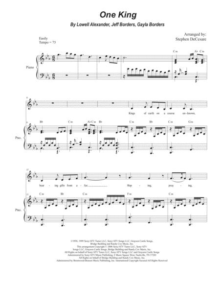 Free Sheet Music One King Vocal Solo